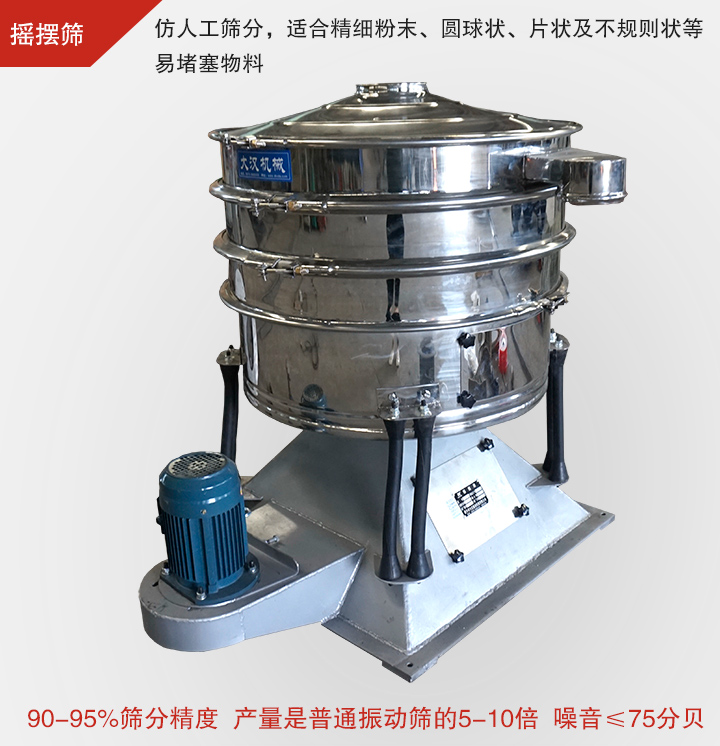 搖擺篩仿照人工篩分，可滿足高精度、高產(chǎn)量篩分要求